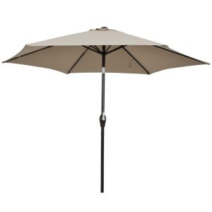 10 Feet Outdoor Patio Umbrella with Tilt Adjustment and Crank Tan |   Outdoor Umbrellas Outdoor Shades Outdoor Umbrellas