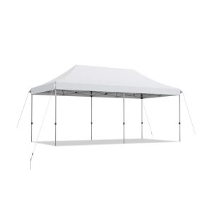 10 x 20 Feet Adjustable Folding Heavy Duty Sun Shelter with Carrying Bag White |   Canopies Canopies Canopies