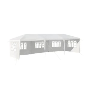 10 x 30 Feet Canopy Tent with 5 Removable Sidewalls for Party Wedding White |   Canopies Canopies Canopies