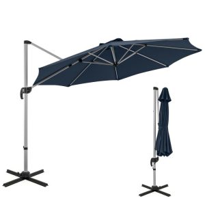 11 FT Outdoor Patio Umbrella with 360° Rotation and Adjustable Tilt Navy |   Outdoor Umbrellas Outdoor Shades Navy