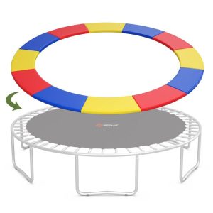 12 Feet Waterproof and Tear-Resistant Universal Trampoline Safety Pad Spring Cover Multicolor |   Trampolines Outdoor Play Multicolor