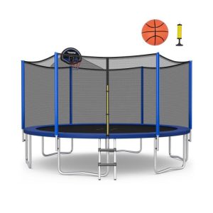 12/14/15/16 Feet Outdoor Recreational Trampoline with Enclosure Net  |   Trampolines Outdoor Play Trampolines