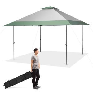 13 x 13 Feet Pop-Up Patio Canopy Tent with Shelter and Wheeled Bag Gray |   Canopies Outdoor Shades Canopies