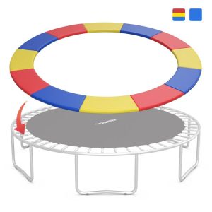 14 Feet Waterproof and Tear-Resistant Universal Trampoline Safety Pad Spring Cover Multicolor |   Trampolines Outdoor Play Multicolor