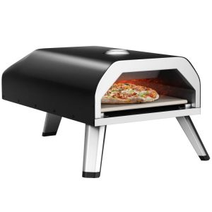 15000 BTU Gas Pizza Oven with Pizza Stone Cutter Peel Black |   Outdoor Grills Outdoor Black