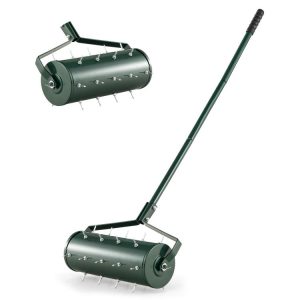 18/21 Inch Manual Lawn Aerator with Detachable Handle Filled with Sand or Stone Green |   Garden Tools Garden Garden Tools