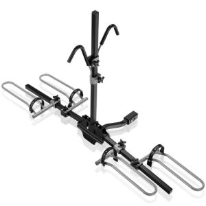 2-Bike Hitch Mount Bike Rack for 1-1/4 Inch or 2 Inch Receiver Black |   Garages Garages Black