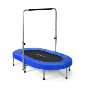 2-Person Foldable Mini Kids Fitness Rebounder Trampoline Blue |   Trampolines Outdoor Play Blue