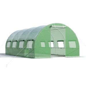 20 x 10 x 6.6 Feet Greenhouse with  Windows and Doors for Outdoor Green |   Greenhouses Garden Green