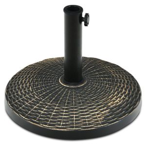 27 lbs Patio Market Umbrella Base Stand Bronze |   Outdoor Umbrella Bases Outdoor Shades Bronze