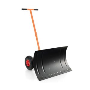 29 Inches Snow Pusher for Driveway Orange |   Garden Tools Garden Garden Tools