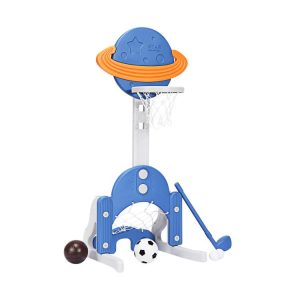 3 in 1 Kids Basketball Hoop Set with Balls Blue |   Toy Sports Outdoor Play Blue