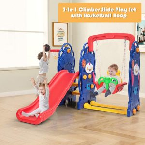 3-in-1 Toddler Climber and Swing Playset  |   Swing & Playsets Outdoor Play Swing & Playsets