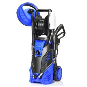 3000 PSI Electric High Pressure Washer with 5 Nozzles and Hose Reel Blue |   Garden Tools Garden Blue