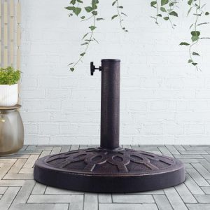 30lbs 18 Inches Heavy Duty Outdoor Patio Market Umbrella Base Bronze |   Outdoor Umbrella Bases Outdoor Shades Bronze