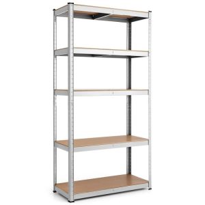 35.5 x 71 Inch Adjustable 5-Layer 2000 lbs Capacity Tool Shelf Silver |   Garages Garages Garages