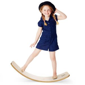 35 Inch Wooden Balance Board for Kids and Adults Support 660 Lbs Natural Wood Color |   Toy Sports Outdoor Play Natural Wood Color