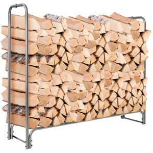 4 Feet/5 Feet/6 Feet/8 Feet Firewood Storage Log Rack Black |   Log Storage Log Storage Black