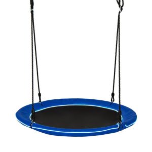 40 Inches Saucer Tree Swing for Kids and Adults Navy |   Swing & Playsets Outdoor Play Navy