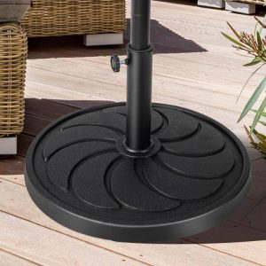 40LBS 21.5Inch Round Outdoor Umbrella Base Black |   Outdoor Umbrella Bases Outdoor Shades Black