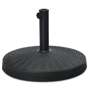 49 LBS Patio Resin Umbrella Base Stand for Outdoor Black |   Outdoor Umbrella Bases Outdoor Shades Black