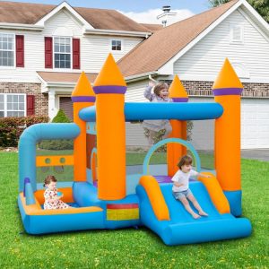 5-in-1 Inflatable Bounce Castle with Ocean Balls and 735W Blower Multi-Color |   Bounce House Bounce House Bounce House