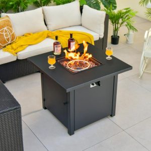 50,000 BTU 32 Inch Square Propane Gas Fire Pit Table  |   Fire Pits Fire Pits Fire Pits