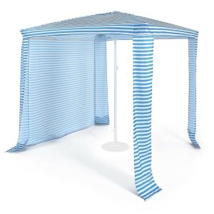 6.6 x 6.6 Feet Foldable and Easy-Setup Beach Canopy With Carry Bag Blue |   Canopies Canopies Blue