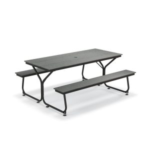 6 Feet Outdoor Picnic Table Bench Set for 6-8 People Gray |   Patio Tables Outdoor & Patio Furniture Gray