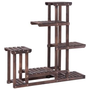 6-Tier Garden Wooden Plant Flower Stand Shelf for Multiple Plants Indoor or Outdoor  |   Plant Stands Garden Plant Stands