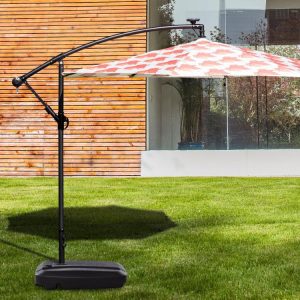 60L Plastic Weighted Fill Water Sand Wheel Patio Umbrella Base Black |   Outdoor Umbrella Bases Outdoor Shades Black