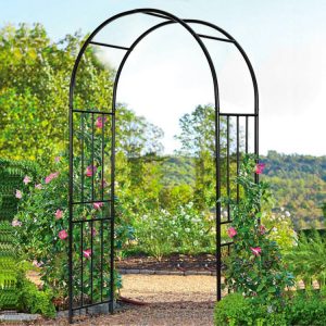 7.2 Feet Garden Decoration Climbing Plants Arch Black |   Outdoor Decor Outdoor Black