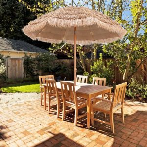 7.2 Feet Patio Thatched Tiki Umbrella Hawaiian Hula Beach Umbrella Natural |   Outdoor Umbrellas Outdoor Shades Natural