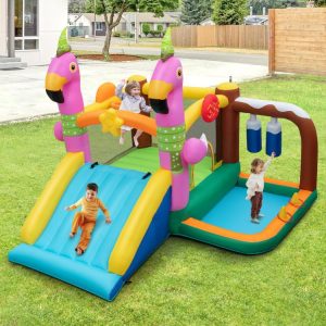 7-in-1 Flamingo Inflatable Bounce House with Slide without Blower  |   Bounce House Bounce House Bounce House