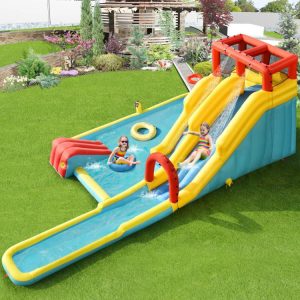 7-in-1 Inflatable Dual Slide Water Park Bounce House Without Blower  |   Bounce House Bounce House Bounce House