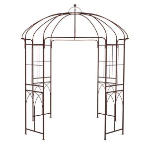 8.4 x 7 Feet Wide Birdcage Shape Garden Arbor Bronze |   Outdoor Decor Outdoor Bronze