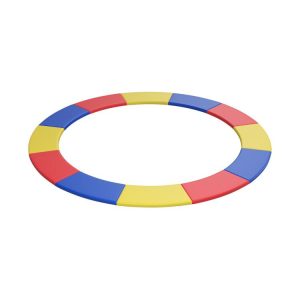 8 Feet Trampoline Spring Safety Cover without Holes Multicolor |   Trampolines Outdoor Play Multicolor