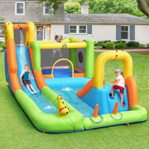 8 in 1 Inflatable Water Slide Park Bounce House Without Blower  |   Bounce House Bounce House Bounce House