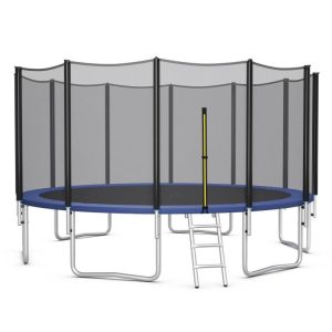 8/10/12/14/15/16 Feet Outdoor Trampoline Bounce Combo with Safety Closure Net Ladder  |   Trampolines Outdoor Play Trampolines