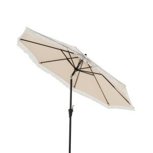 9 FT Patio Umbrella with Sun-Protective Canopy for Patio Garden Pool Beige |   Outdoor Umbrellas Outdoor Shades Beige