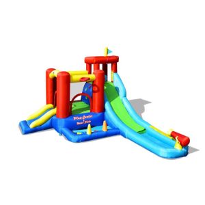 9-in-1 Inflatable Kids Water Slide Bounce House without Blower Multicolor |   Bounce House Bounce House Bounce House