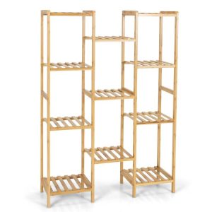 9/11-Tier Bamboo Plant Stand for Living Room Balcony Garden Natural |   Plant Stands Garden Natural