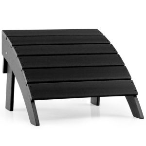 Adirondack Folding Ottoman with All Weather HDPE Black |   Adirondack Chairs Adirondack Chairs Adirondack Chairs