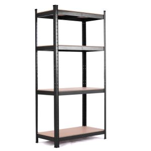 Adjustable Heavy Duty 4 Level Garage Tool Shelf Storage Black |   Garages Garages Black