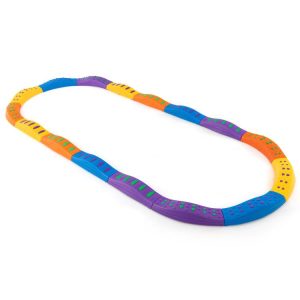 Colorful Kids Wavy Balance Beam with Textured Surface and Non-slip Foot Pads Blue & Orange |   Toy Sports Outdoor Play Blue & Orange