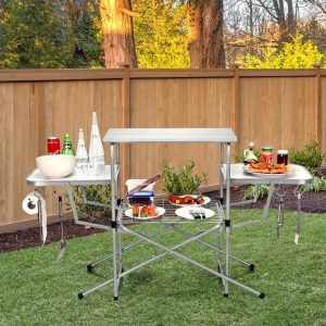 Foldable Outdoor BBQ Table Grilling Stand  |   Camping Furniture Camping Camping Furniture