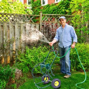 Garden Steel Frame Wheeled Hose Reel Cart Green |   Garden Tools Garden Garden Tools