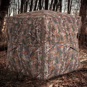 Hunting Blind 360 Degree One-Way See-Through Ground Blind for 2-3 Person Camouflage |   Tents Camping Camouflage