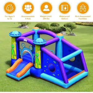 Inflatable Alien Style Kids Bouncy Castle with 480W Air Blower Multicolor |   Bounce House Bounce House Bounce House