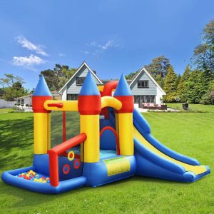 Inflatable Bounce House with Basketball Rim and 780W Blower  |   Bounce House Bounce House Bounce House